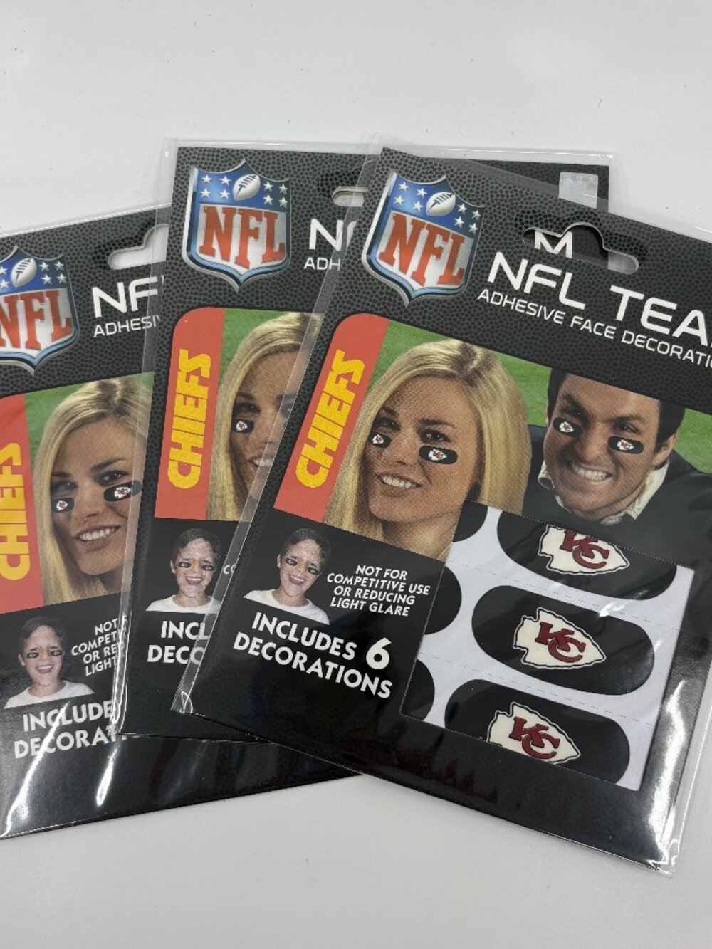 Kansas City Chiefs NFL Eye Black Strips (3 Packs)
